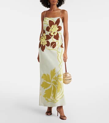 Amaia floral silk crêpe slip dress | SIR