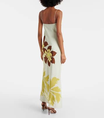 Amaia floral silk crêpe slip dress | SIR