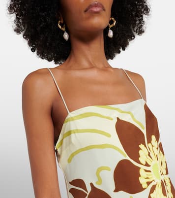 Amaia floral silk crêpe slip dress | SIR