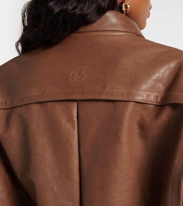 Belted oversized leather jacket | Magda Butrym