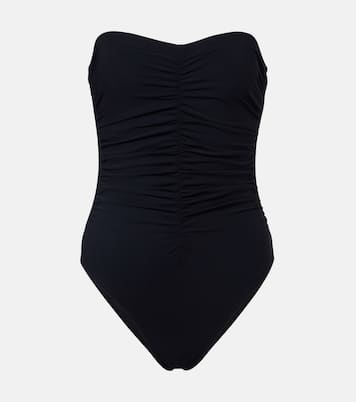 Basics ruched strapless swimsuit | Karla Colletto