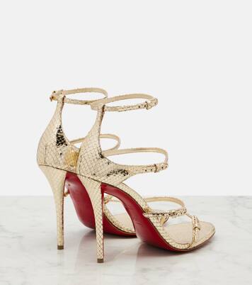 Millenium snake-effect leather sandals | Christian Louboutin