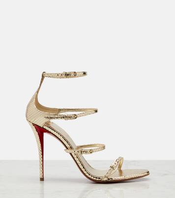 Millenium snake-effect leather sandals | Christian Louboutin