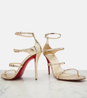 Millenium snake-effect leather sandals | Christian Louboutin