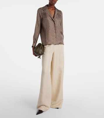 Weite Hose Oro aus Leinen und Seide | Max Mara