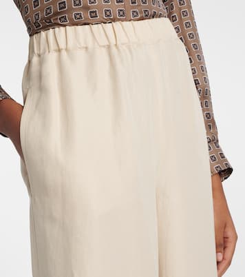 Weite Hose Oro aus Leinen und Seide | Max Mara