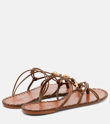 Embellished leather sandals | Farm Rio