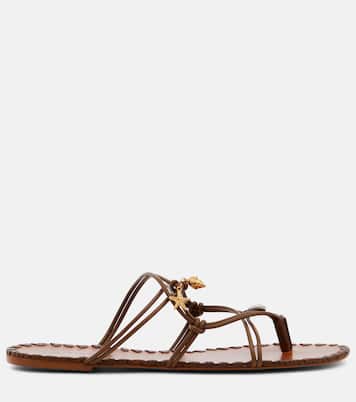 Embellished leather sandals | Farm Rio