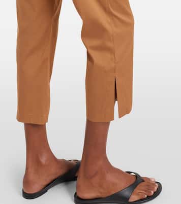 Curve cotton-blend cropped straight pants | Max Mara