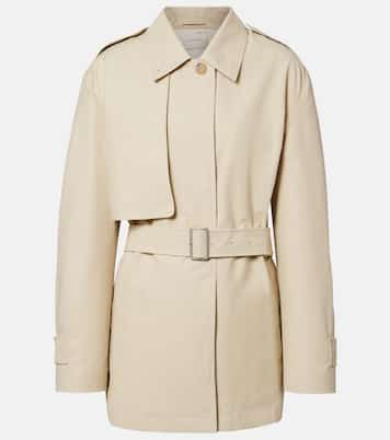 Cotton-blend cropped trench coat | Vince