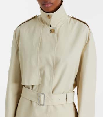 Cotton-blend cropped trench coat | Vince