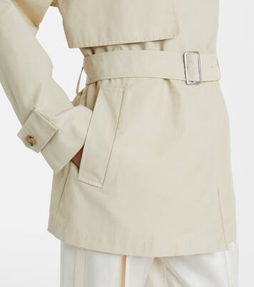 Cotton-blend cropped trench coat | Vince