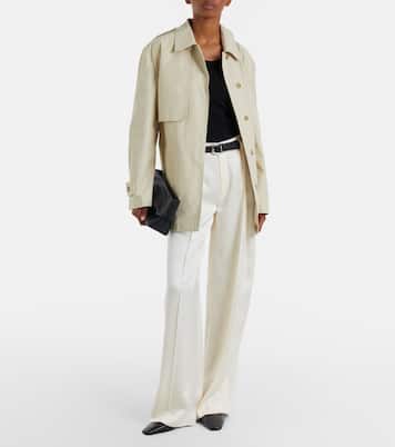 Cotton-blend cropped trench coat | Vince