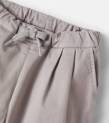 Pantalones en mezcla de algodón | Brunello Cucinelli Kids