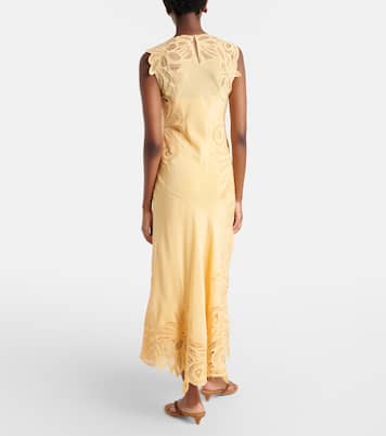 Idra lace-trimmed silk maxi dress | Ulla Johnson