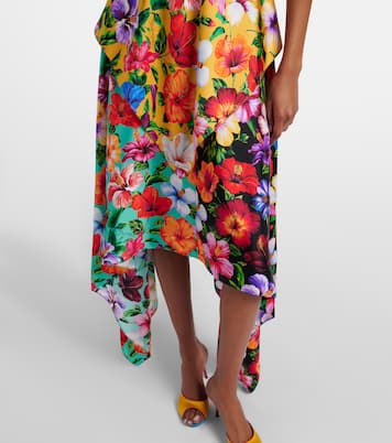 One-Shoulder-Midikleid aus Seidensatin | Dolce&Gabbana