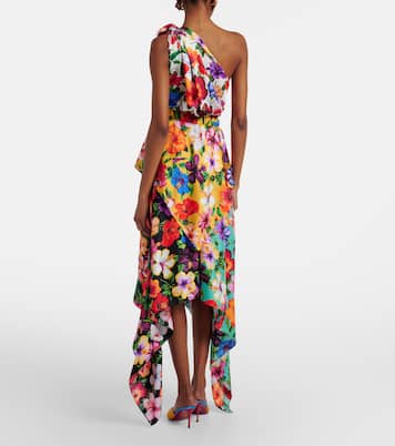 One-Shoulder-Midikleid aus Seidensatin | Dolce&Gabbana