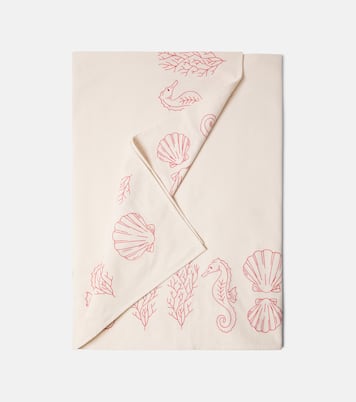Embroidered linen tablecloth | Les-Ottomans