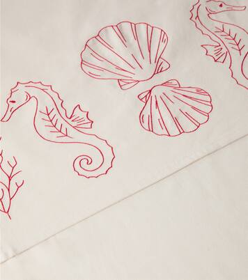 Embroidered linen tablecloth | Les-Ottomans