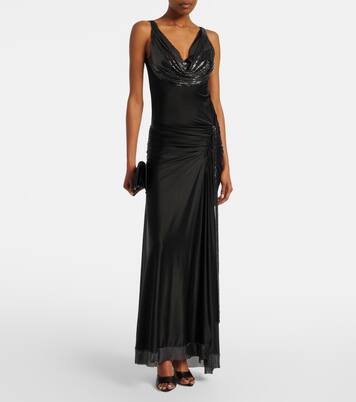 Embellished jersey gown | Rabanne
