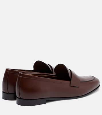 Embellished leather penny loafers | Max Mara