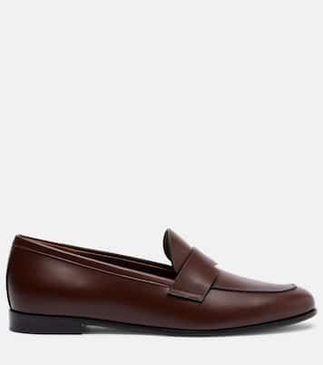 Embellished leather penny loafers | Max Mara