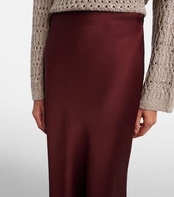 Satin maxi skirt | Brunello Cucinelli