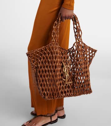 Icare Cassandre Medium wood shopper | Saint Laurent