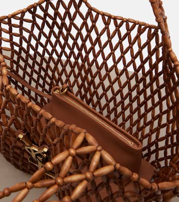 Icare Cassandre Medium wood shopper | Saint Laurent