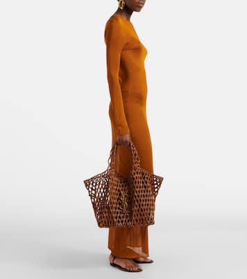 Icare Cassandre Medium wood shopper | Saint Laurent