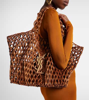Icare Cassandre Medium wood shopper | Saint Laurent