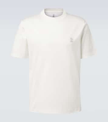 Logo cotton jersey T-shirt  | Brunello Cucinelli