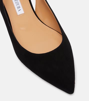 Bow Tie suede ballet flats | Aquazzura