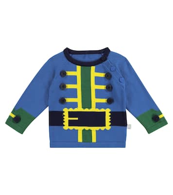 Baby intarsia cotton sweatshirt | Stella McCartney Kids