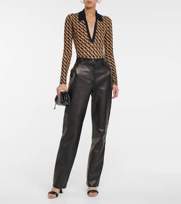 Body aus Jacquard-Mesh | David Koma