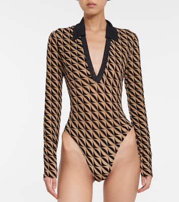 Body aus Jacquard-Mesh | David Koma