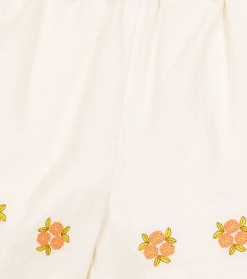 Clementine embroidered floral cotton shorts | The New Society