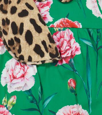 Baby Bedrucktes Set aus Strampler und Lätzchen | Dolce&Gabbana Kids