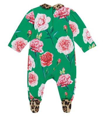 Baby Bedrucktes Set aus Strampler und Lätzchen | Dolce&Gabbana Kids