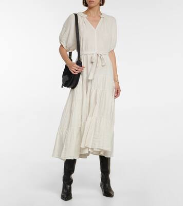 Robe midi Karina en lin | Velvet