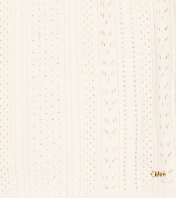 Ruffled cotton and wool dress | Chloé Kids