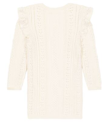 Ruffled cotton and wool dress | Chloé Kids