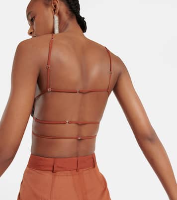 Cutout cotton bra top | Nensi Dojaka