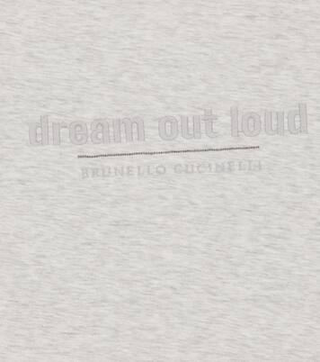 Embroidered cotton jersey T-shirt | Brunello Cucinelli Kids