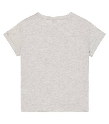 Embroidered cotton jersey T-shirt | Brunello Cucinelli Kids