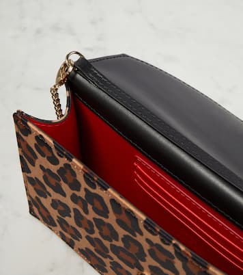 Loubi54 leopard-print satin clutch | Christian Louboutin