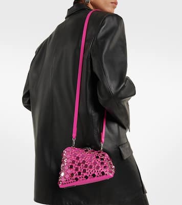 Verzierte Clutch Midnight aus Leder | The Attico