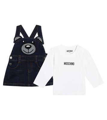 Baby Teddy Bear dress and T-shirt set | Moschino Kids
