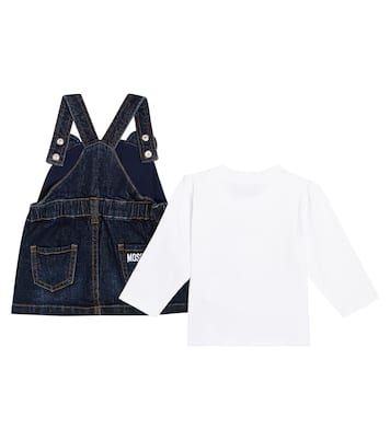 Baby Teddy Bear dress and T-shirt set | Moschino Kids