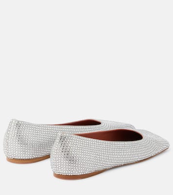 Ane embellished suede ballet flats | Amina Muaddi